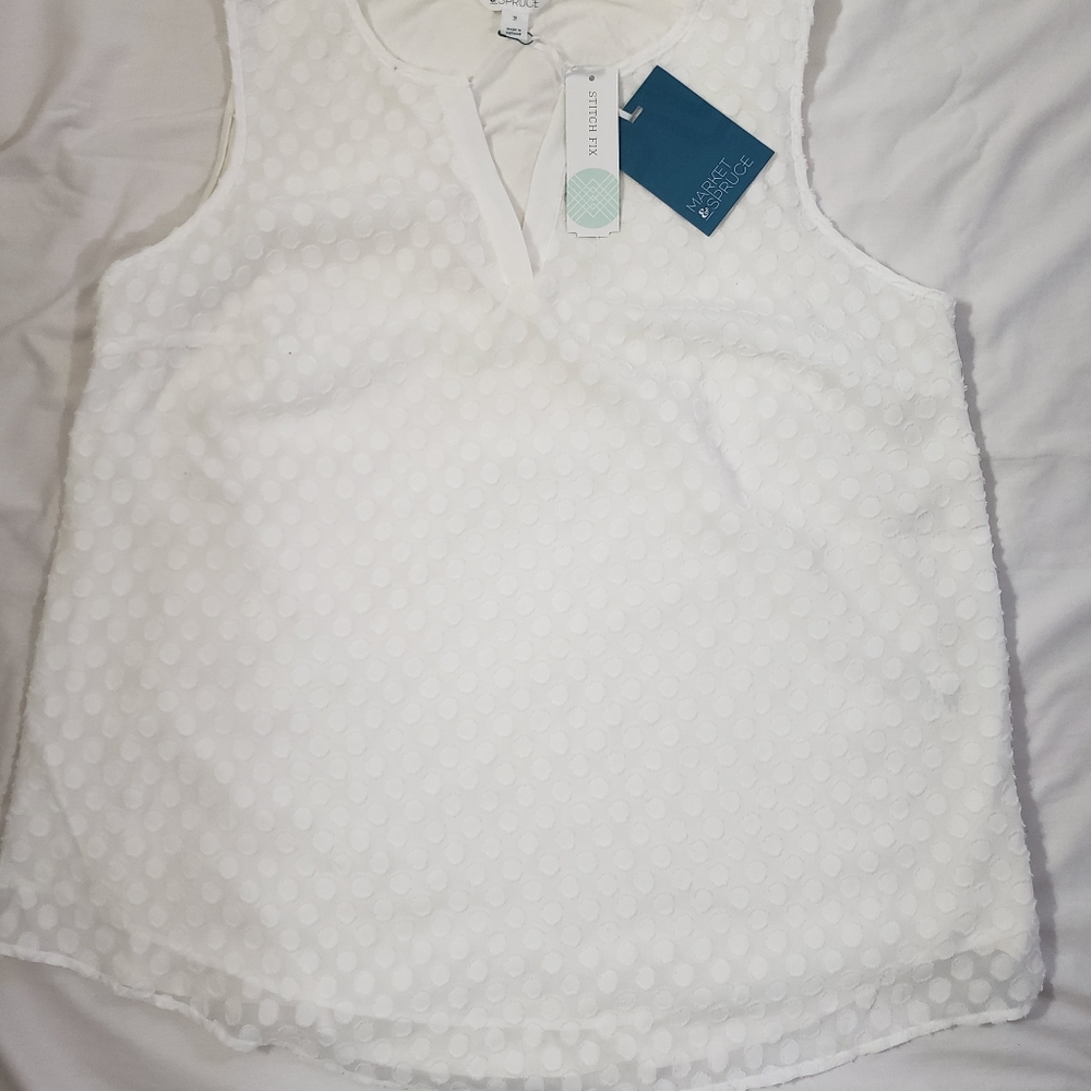 Market Spruce, Sleeveless Blouse,  Sz Small